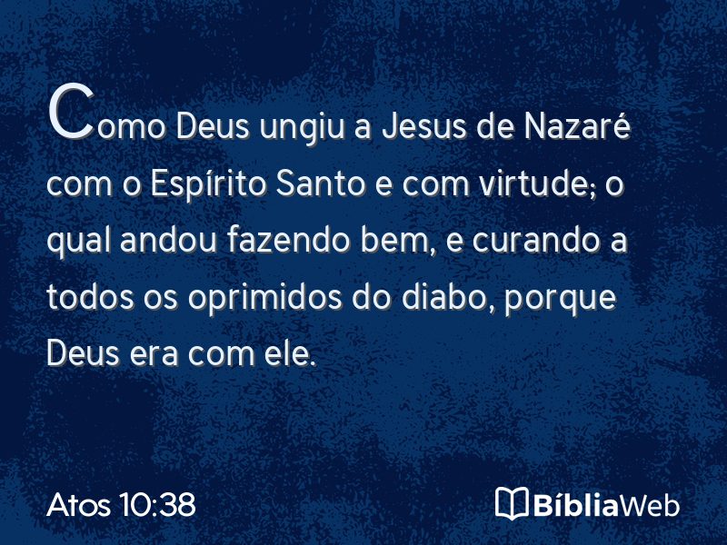 Atos 10:38 em imagem para compartilhar