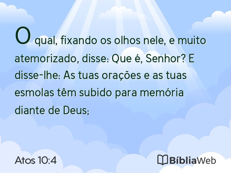 Atos 10:4 em imagem para compartilhar