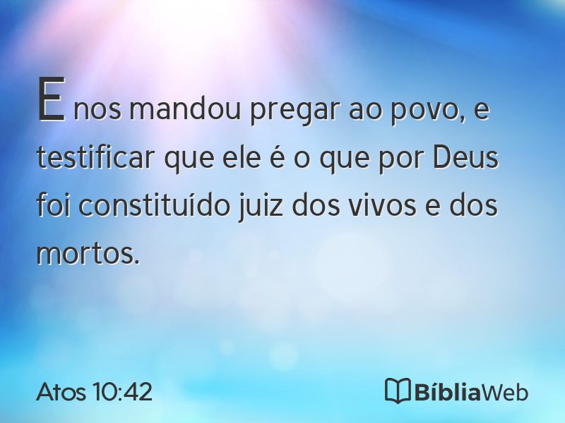 Atos 10:42 em imagem para compartilhar
