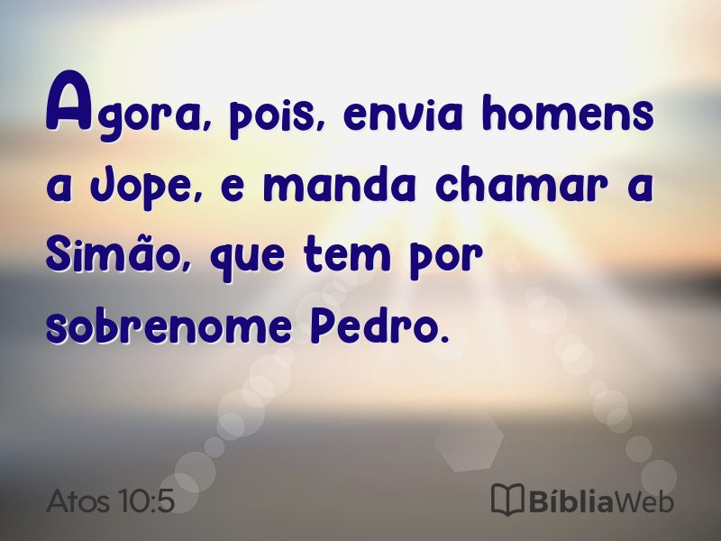 Atos 10:5 em imagem para compartilhar