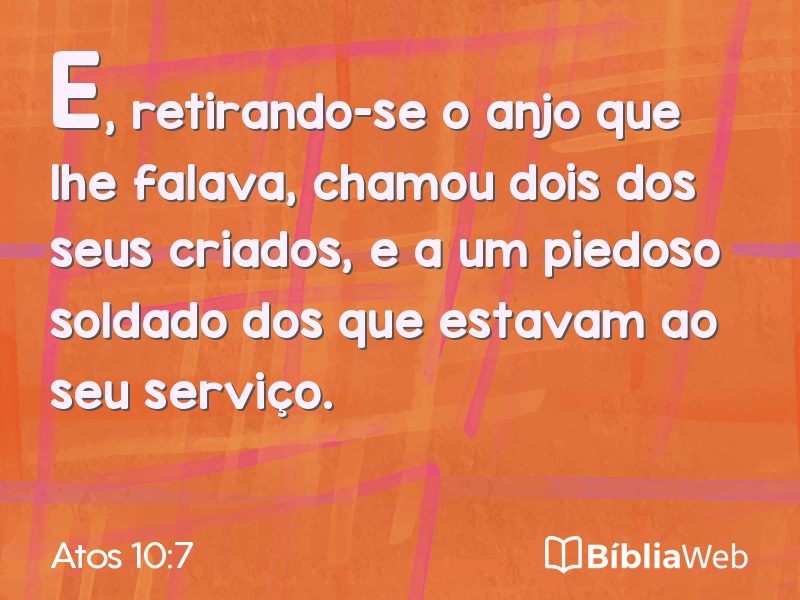 Atos 10:7 em imagem para compartilhar