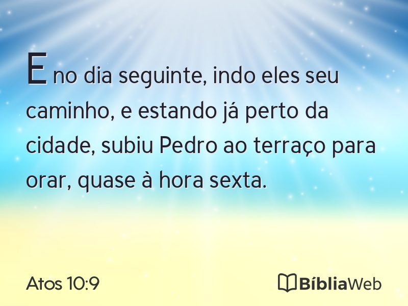 Atos 10:9 em imagem para compartilhar