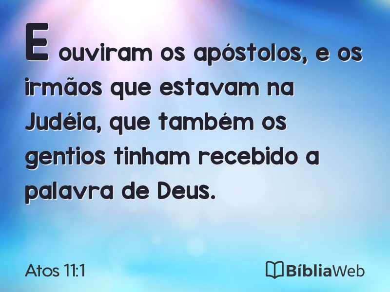 Atos 11:1 em imagem para compartilhar