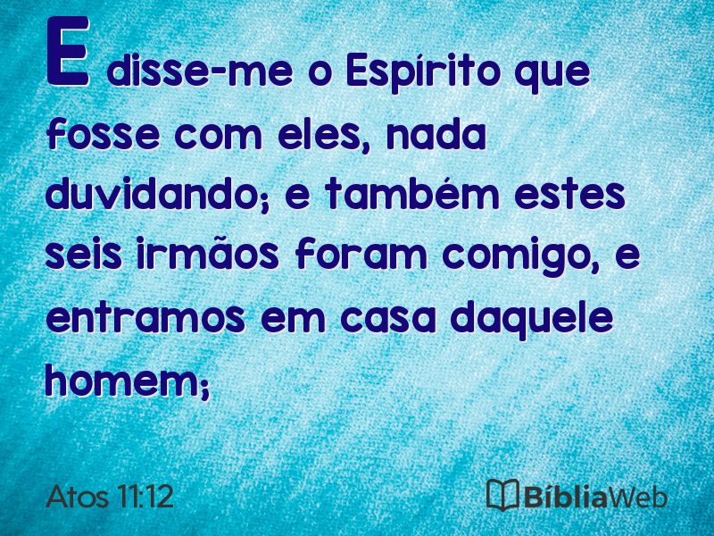 Atos 11:12 em imagem para compartilhar
