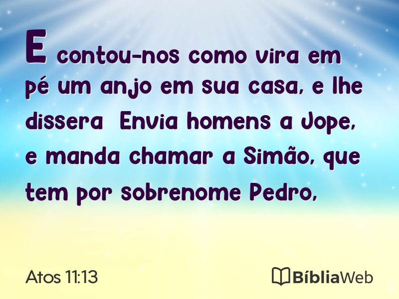 Atos 11:13 em imagem para compartilhar