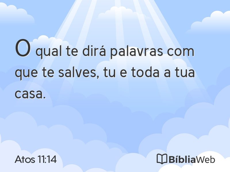 Atos 11:14 em imagem para compartilhar