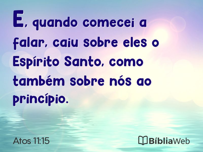 Atos 11:15 em imagem para compartilhar