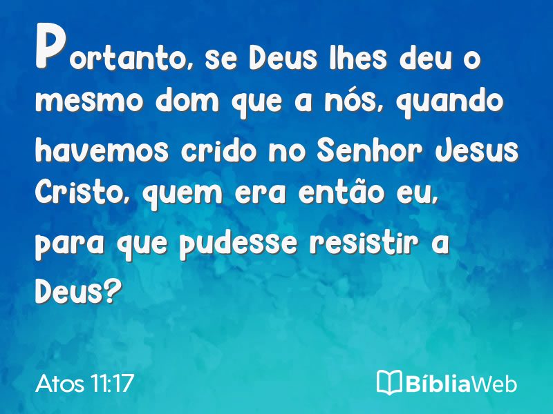 Atos 11:17 em imagem para compartilhar