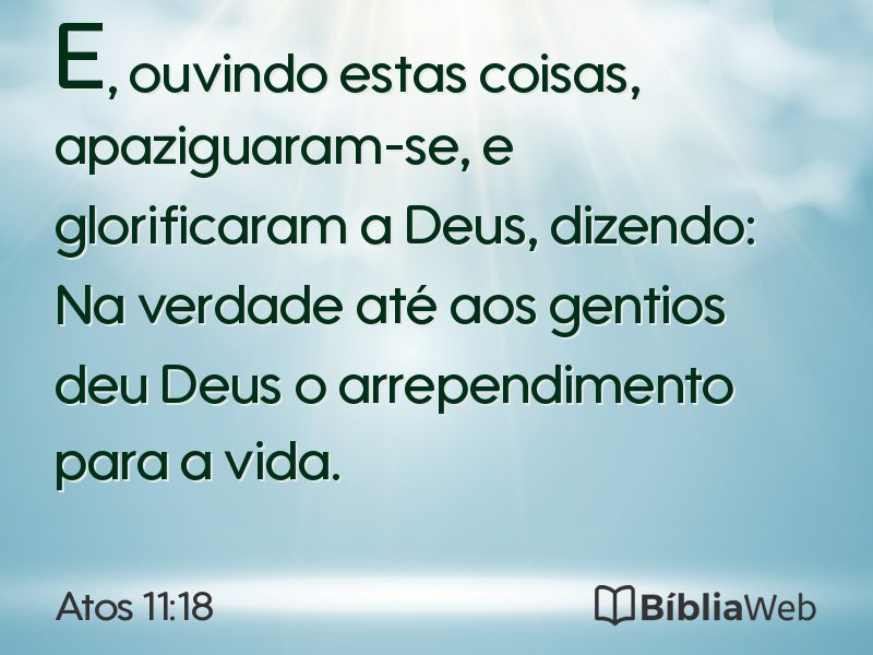 Atos 11:18 em imagem para compartilhar
