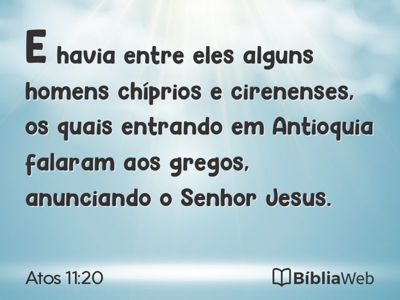 Atos 11:20 em imagem para compartilhar