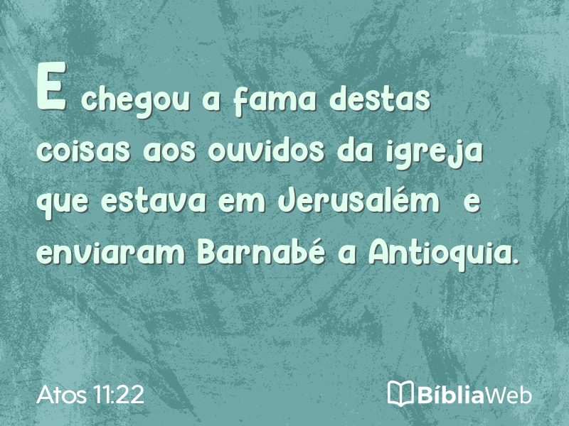Atos 11:22 em imagem para compartilhar