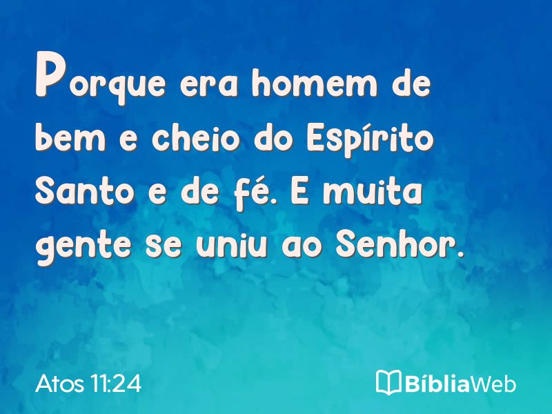 Atos 11:24 em imagem para compartilhar