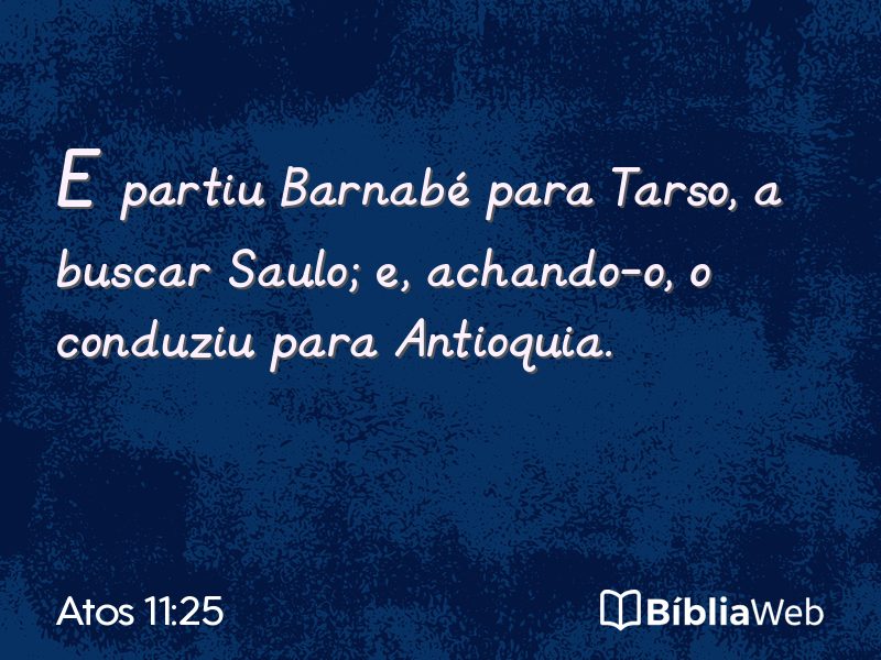 Atos 11:25 em imagem para compartilhar