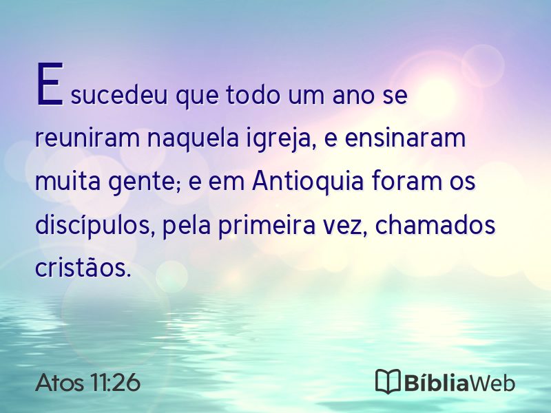 Atos 11:26 em imagem para compartilhar