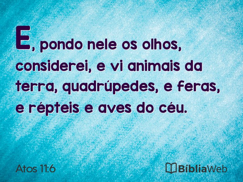 Atos 11:6 em imagem para compartilhar