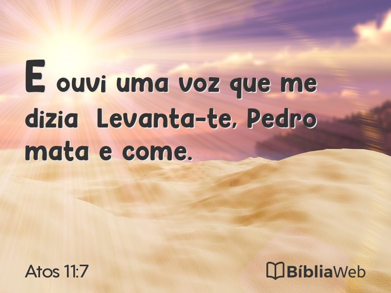 Atos 11:7 em imagem para compartilhar