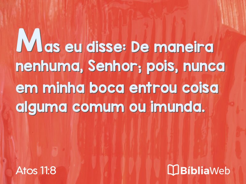 Atos 11:8 em imagem para compartilhar
