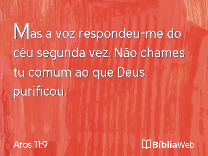 Atos 11:9 em imagem para compartilhar