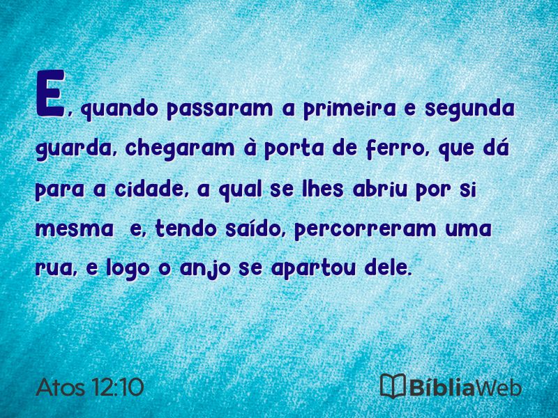 Atos 12:10 em imagem para compartilhar