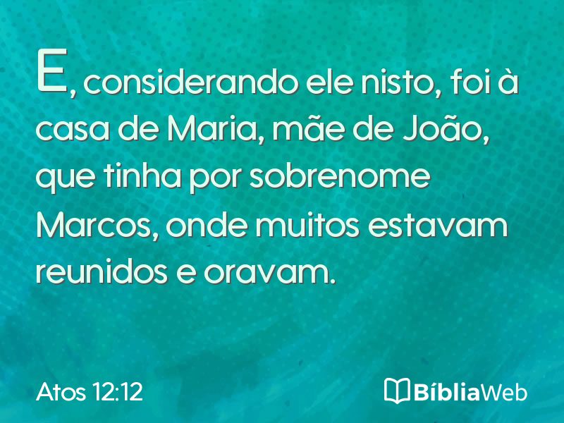 Atos 12:12 em imagem para compartilhar