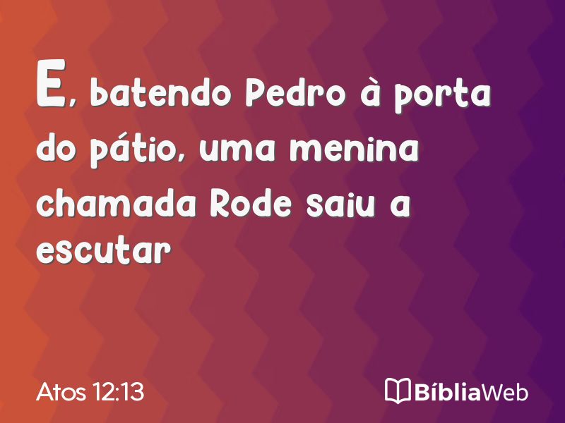Atos 12:13 em imagem para compartilhar