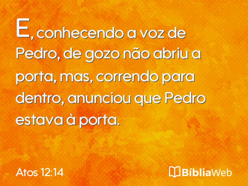 Atos 12:14 em imagem para compartilhar