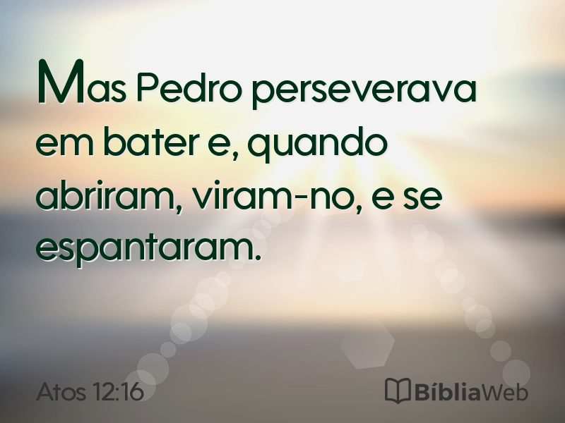 Atos 12:16 em imagem para compartilhar