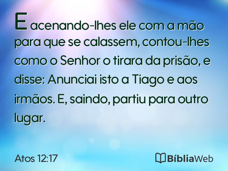 Atos 12:17 em imagem para compartilhar