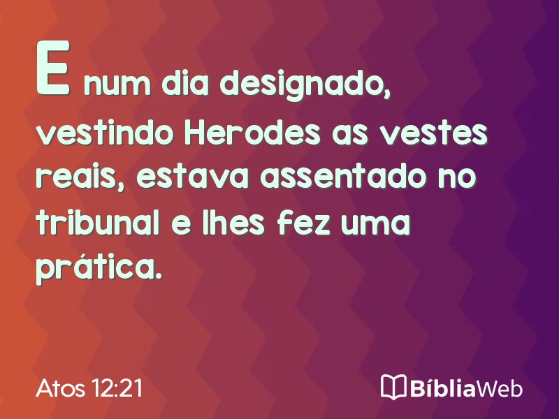 Atos 12:21 em imagem para compartilhar