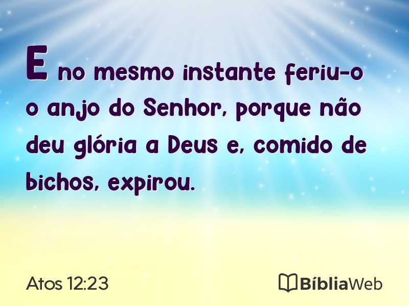 Atos 12:23 em imagem para compartilhar