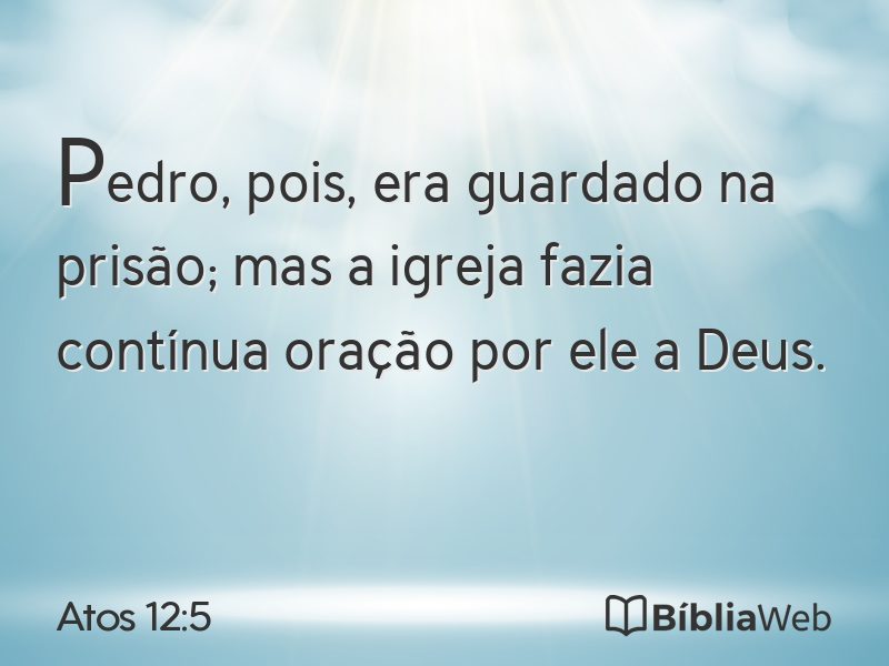 Atos 12:5 em imagem para compartilhar