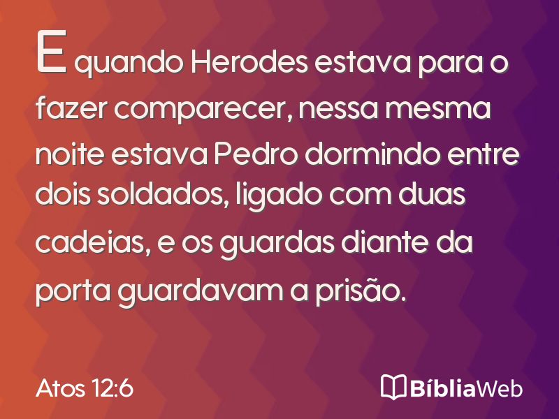 Atos 12:6 em imagem para compartilhar