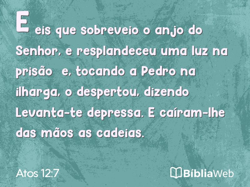 Atos 12:7 em imagem para compartilhar