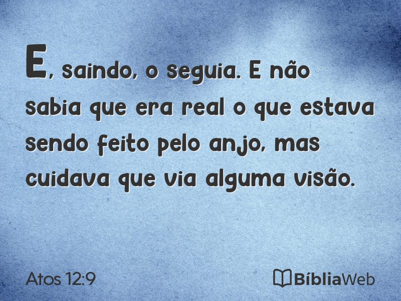 Atos 12:9 em imagem para compartilhar