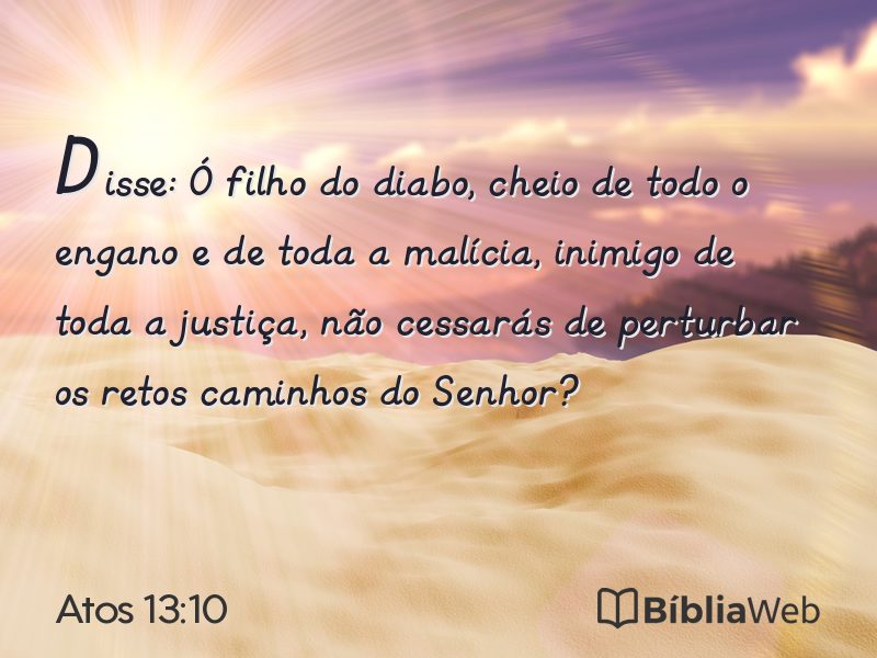 Atos 13:10 em imagem para compartilhar