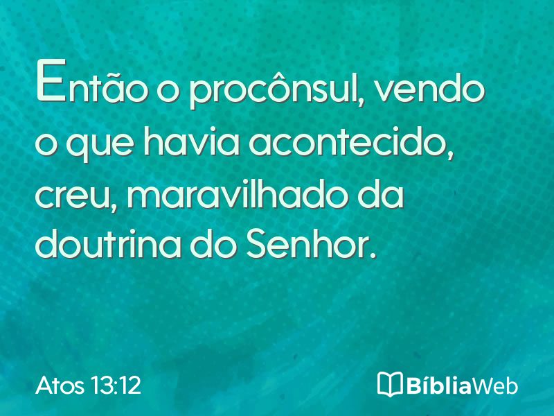 Atos 13:12 em imagem para compartilhar