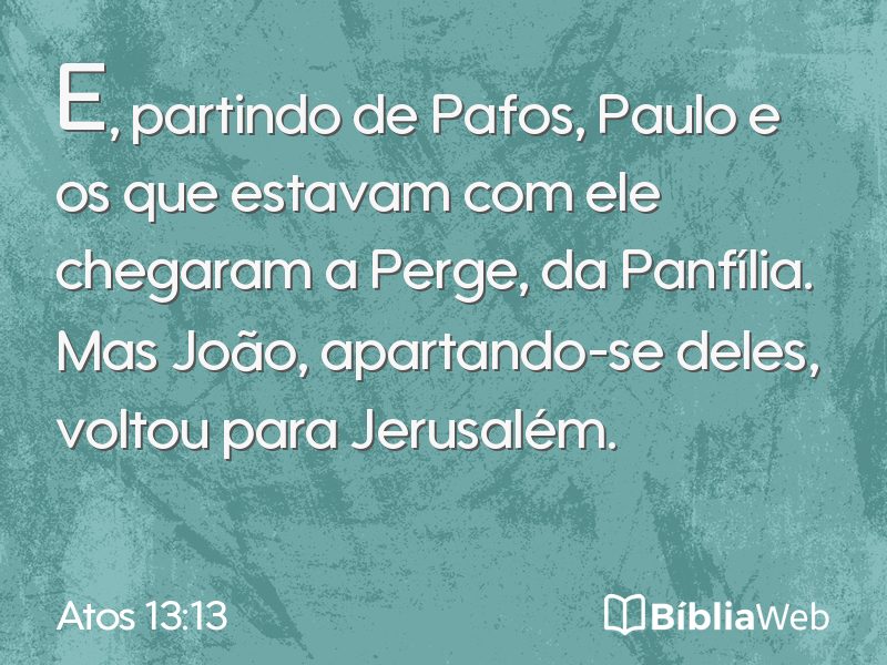 Atos 13:13 em imagem para compartilhar