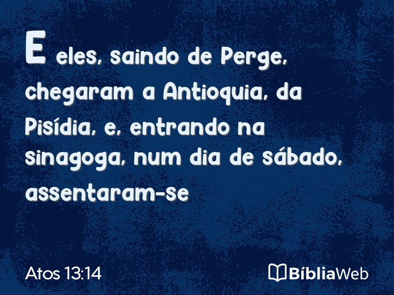 Atos 13:14 em imagem para compartilhar