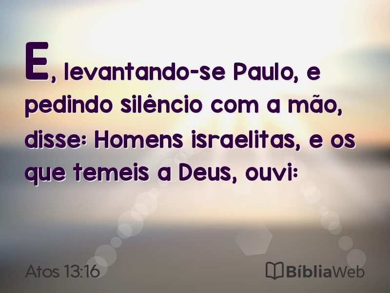 Atos 13:16 em imagem para compartilhar