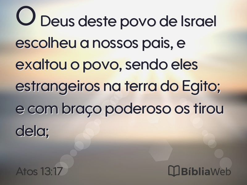 Atos 13:17 em imagem para compartilhar