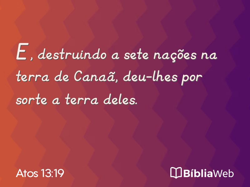 Atos 13:19 em imagem para compartilhar