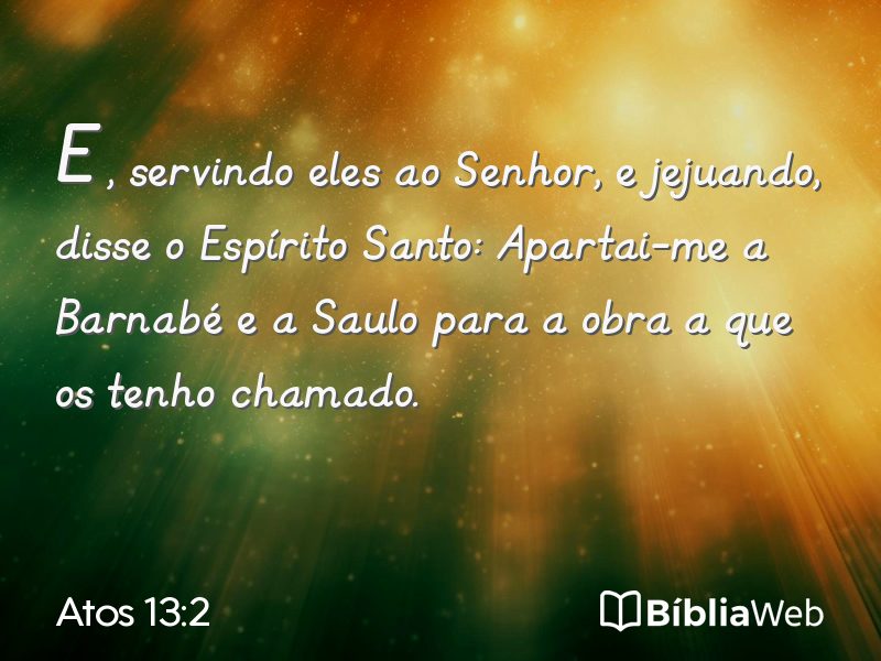 Atos 13:2 em imagem para compartilhar