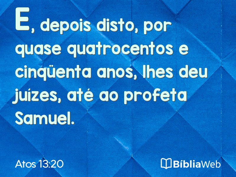 Atos 13:20 em imagem para compartilhar