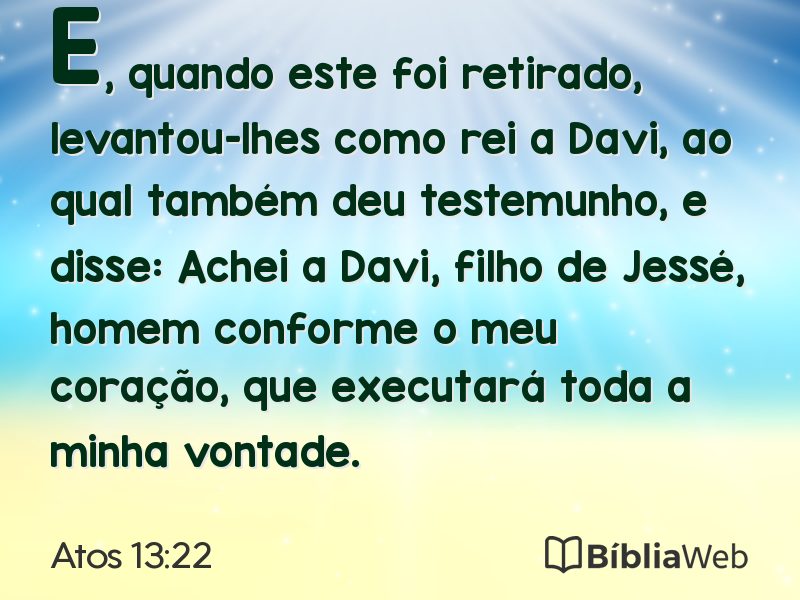 Atos 13:22 em imagem para compartilhar