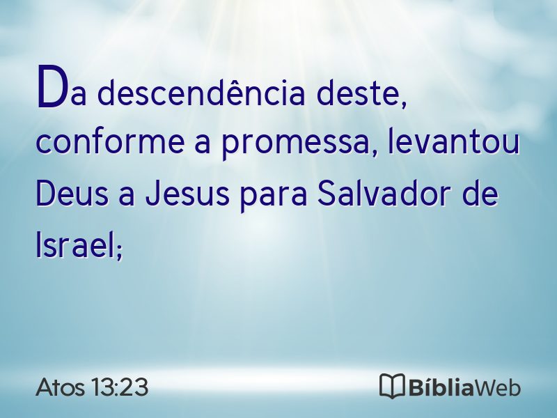 Atos 13:23 em imagem para compartilhar