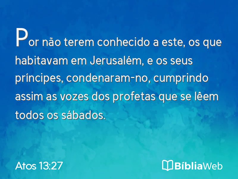 Atos 13:27 em imagem para compartilhar