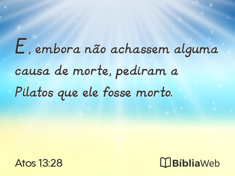 Atos 13:28 em imagem para compartilhar