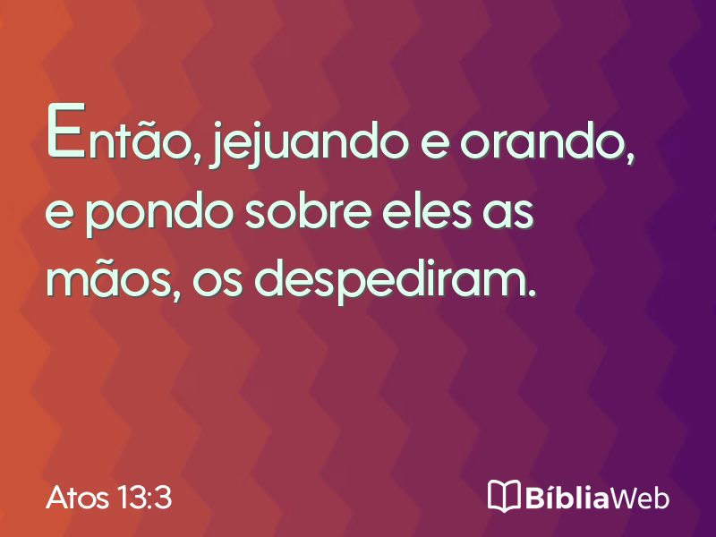 Atos 13:3 em imagem para compartilhar