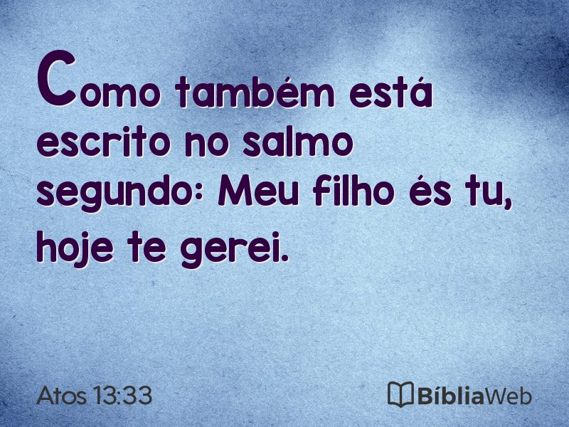 Atos 13:33 em imagem para compartilhar