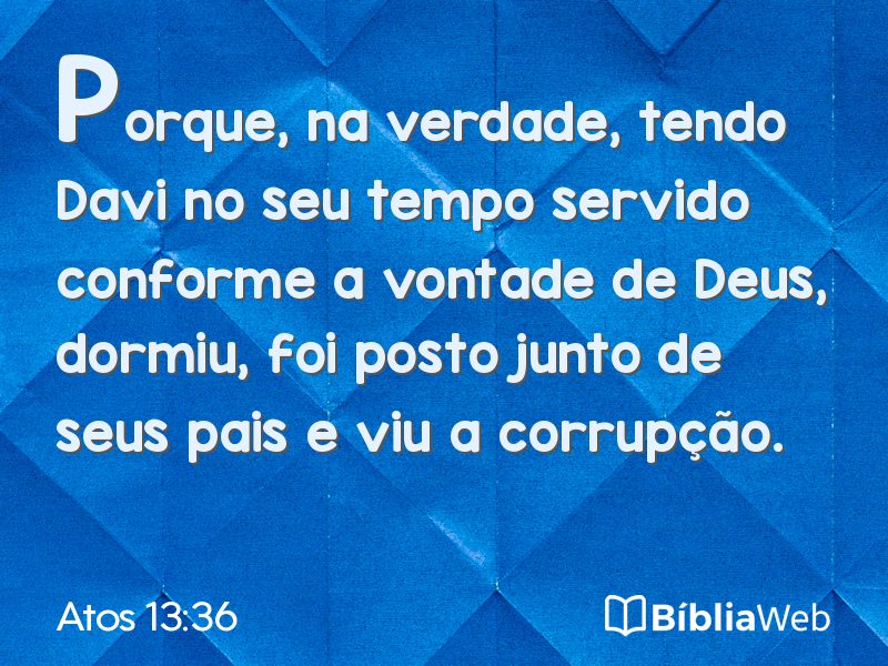 Atos 13:36 em imagem para compartilhar